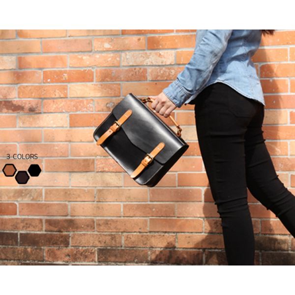 LH-62-3 Handmade Handbags Vintage Briefcase Genuine Leather Ladies Bags