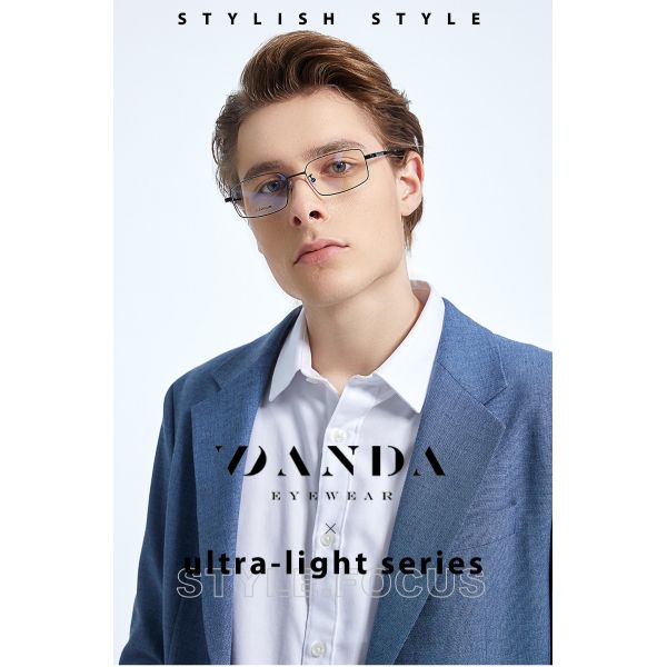 Unisex квадратные рамки Очки титана гальванизировали классическое