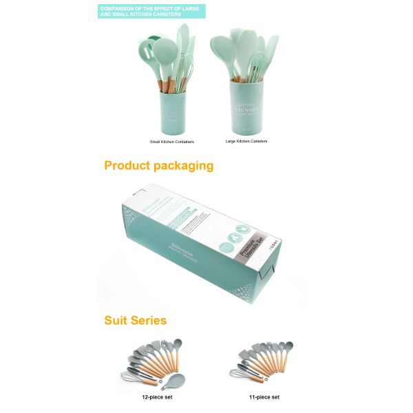 Утвари кухни нержавеющей стали силикона 8 частей гигиены красочные для варить