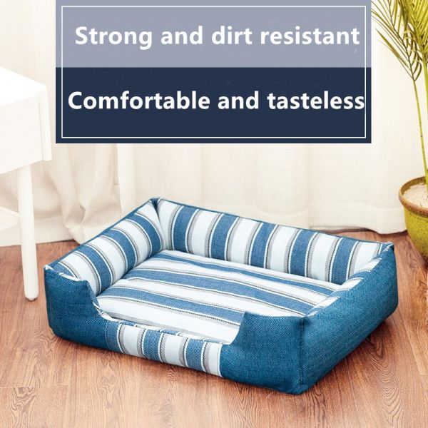 Конура собаки Striped квадрата кровати собаки большая, конура любимца зимы, многоцелевая кровать собаки и поставки любимца на все сезоны