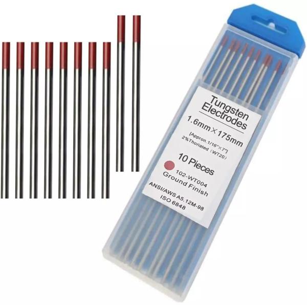 1/8'' 3/32'' 2% Lanthanated Gold WL15 Tungsten Electrode for STIG Welding 10-Pack