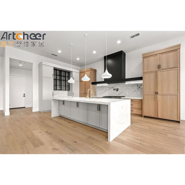 Modern Stylish Solid Wood Kitchen Cabinet with Customized Color for Modular Kitchen Furniture