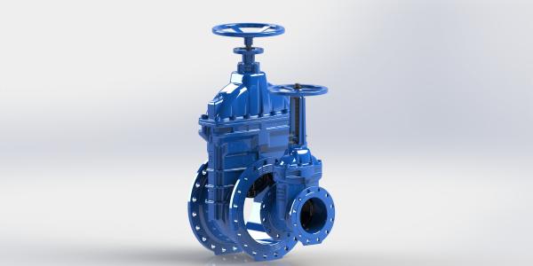 PN25 Ductile Iron Gate Valve Manual Operated Flange Type