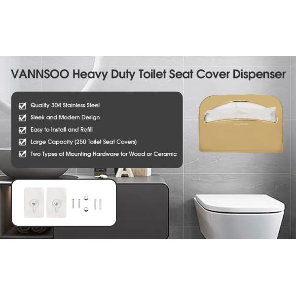 Wall Mount Commercial Toilet Seat Cover Dispensers Stainless Steel Bathroom Accessories