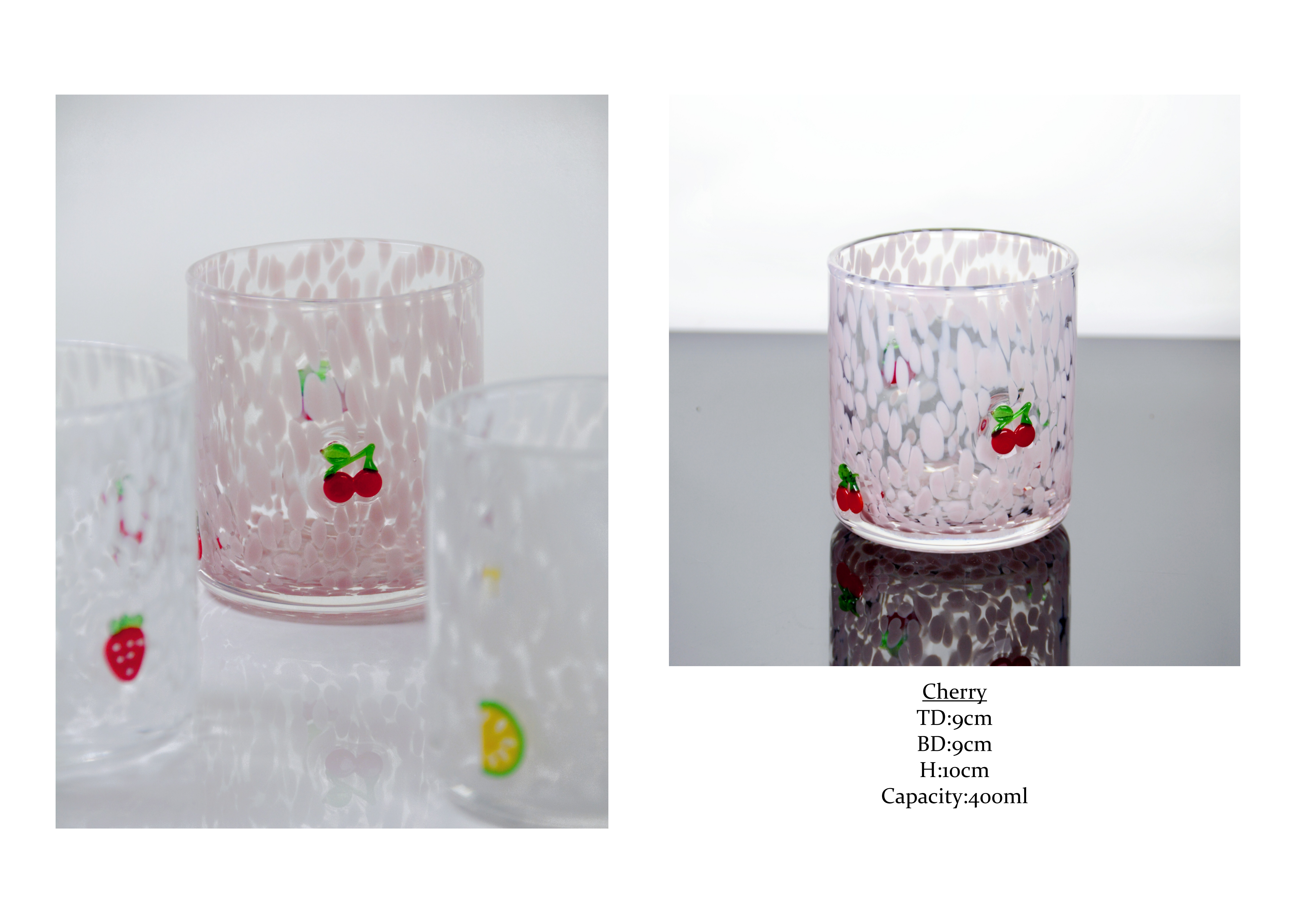 Tumbler Drinking Glasses hand crafted with dreamy confetti patterns and fruity designs that bring joy to your table setting