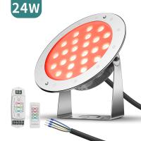 la piscine 525nm sous-marine allume la couleur 24W changeant le VDE en caoutchouc