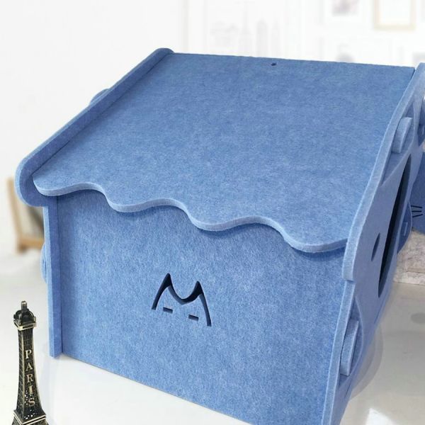 36.5*39.5*51.5CM Detachable EN71 Felt Pet Cave House