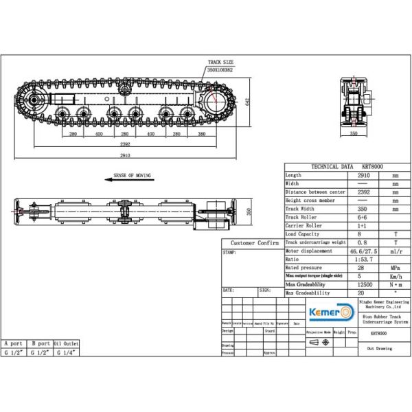 Excavator Rubber Track Chassis with 8 Ton Capacity and Advanced Hydraulic Transmission