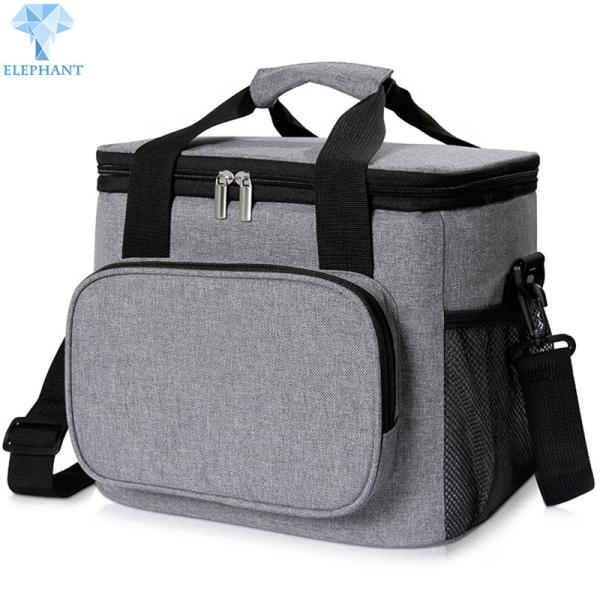 Black 600D Oxford Insulated Food Delivery Bags Beef Beer Preservation