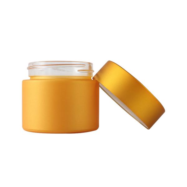 Pots de empaquetage de mauvaise herbe en verre sans danger pour les enfants d'or du pot 3,5