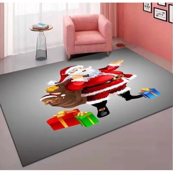 Father Christmas Crystal Velvet Sofa Bedroom And Living Room Floor Carpets 140*200cm