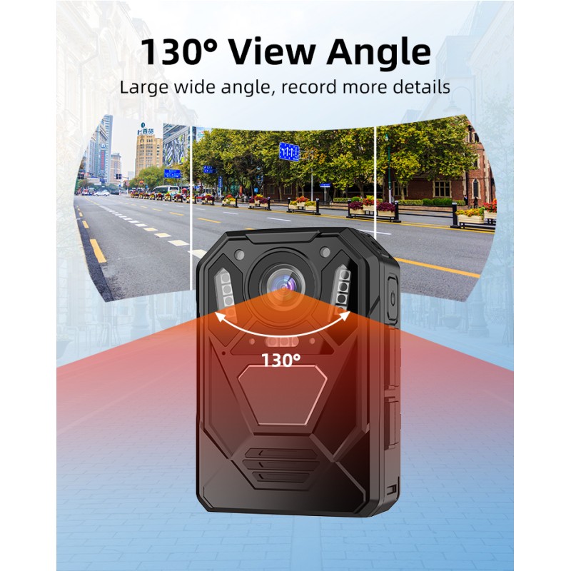 Mini 48MP 4K UHD High Relosution 16X Zoom Body Worn Camera With IP66 Waterproof and WIFI GPS Wearable Camera for Video Recording