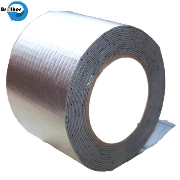 Waterproof Aluminum Foil Butyl Tape Single Side Sticky Rubber Tape for Leaking Repair Gap Sealing