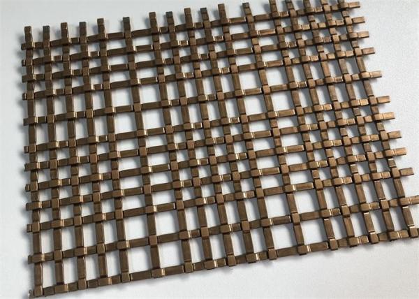 Antique Plated 3.0mm  Brass Wire Mesh Sheets Single Crimp Brass Decorative Mesh