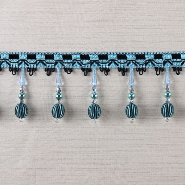 Handmade fashionable chain beads lace tassels fringes for curtain/sofa/pillow decoration