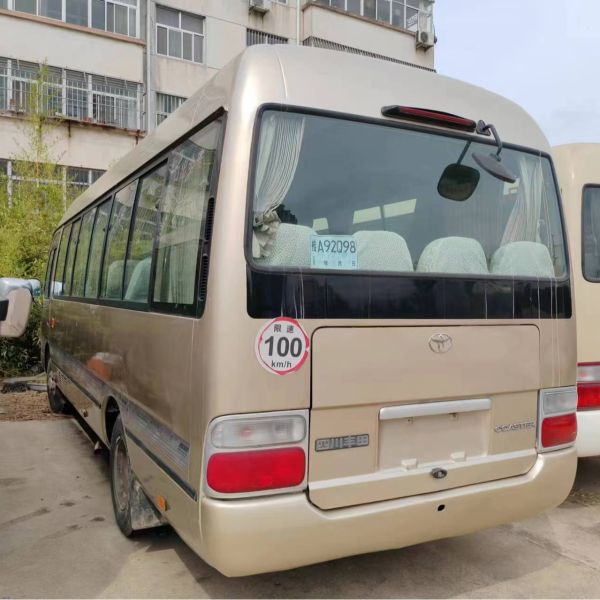compact Petrol Used Mini Bus Toyota Coaster City Shuttle 20 Person