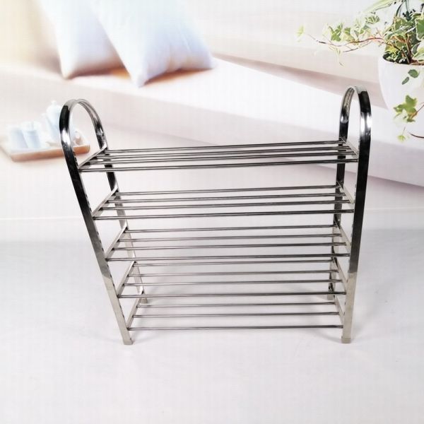 ODM BSCI 5 Layer Stainless Steel Shoe Rack Furniture Metal Bench For Living Room Bedroom