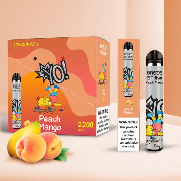 FDA CE Disposable Vape Pen Pods 2200 Puffs 6.0ml Smoking Vapor Cigarettes
