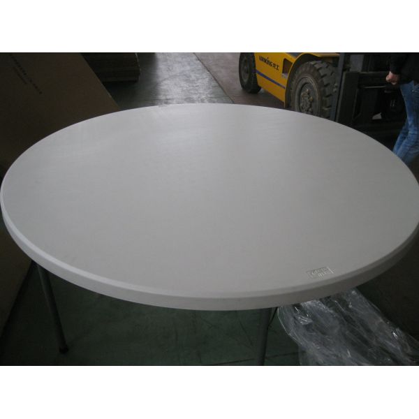 Function Mail Packing HDPE Blow Molded Plastic Round Banquet Folding Table for Function