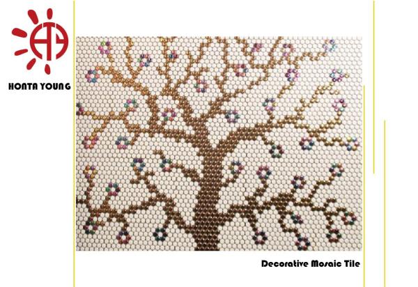 HTY - TC 300 300*300 Wholesale Beautiful Stained Glass Mosaic Tile for Indoor Wall