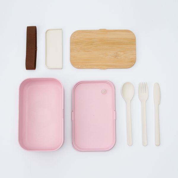 Stocked Market Glitter Gift Bento Box 196.5*124*74mm with Easy Clean Bamboo Fiber Lid