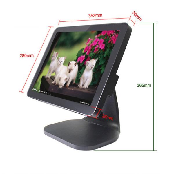 Black Color Touch Screen Point Of Sale System , All In One Pos System For Supermarket