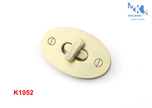 Oval Shape Bag Twist Lock Twist Lock Light Gold Color 50mm Zinc Alloy Material