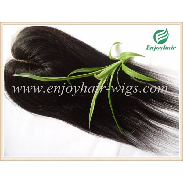 Silk top closure 4''x4'' malaysian virgin hair natural color straight 10''-24''middle part