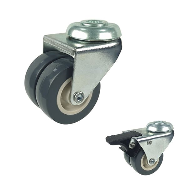 PVC Casters Flowerpot 50mm Swivel Light Duty Castors Wheels 360 Rotating
