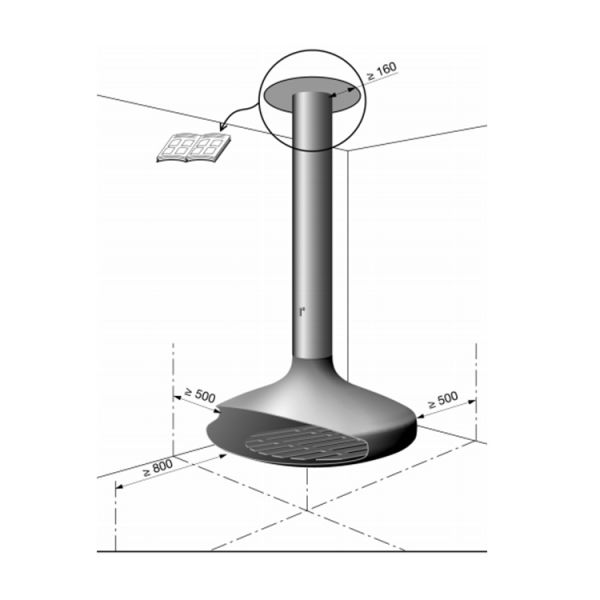 Carbon Steel OEM Suspended Wood Stove 80m2 Hanging Log Burner