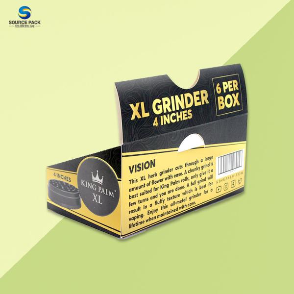 Customizable Weed Herb Grinder Packaging Box Display 350-400g White Cardboard