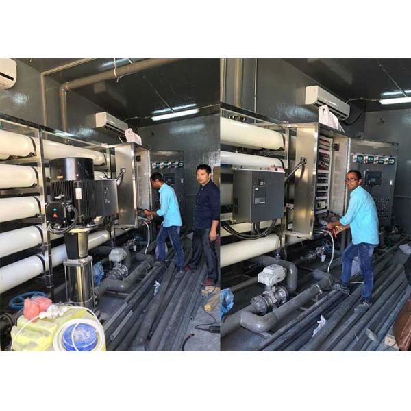 50M3/H Water Treatment System / Pure Water Filter 50T/H With Blue Fiberglass For Drinking