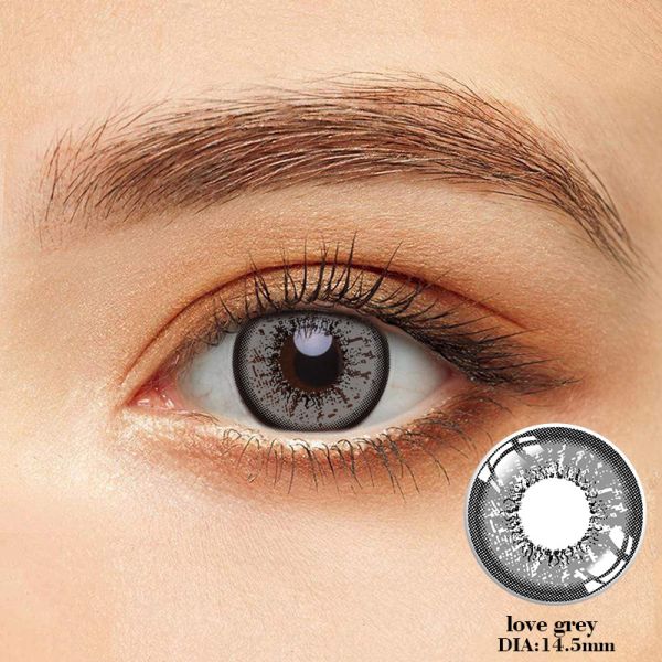 Ksseye Color Contact Lenses For Eyes Grey Beauty Pupils Natural With Case