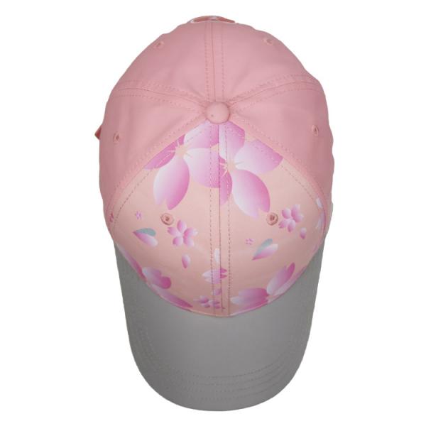 Personalized Ladies Baseball Cap , Sublimation Flower Baseball Hat Breathable