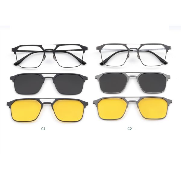 Очки для трехцелевого использования Пултитаниевые алюминиевые магнитные очки