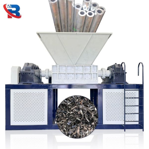 Double Shaft Plastic Shredder for HDPE Pipe/PET Bottle/PP Film/Plastic Drum Crushing