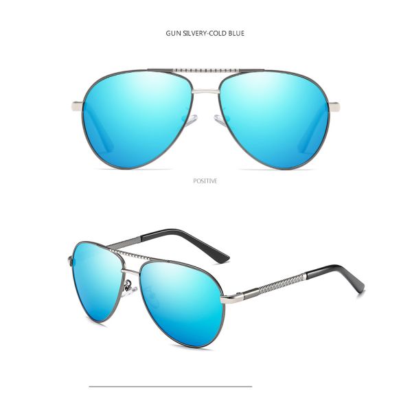 Alloys Pilot Polarized Lens Mens Luxury Sunglasses UV400 Driving Night Fishing Glasses