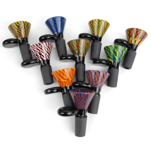 4mm Glass Bongs Accessories Martini Shape Snapper Bowl With Honeycomb Pattern