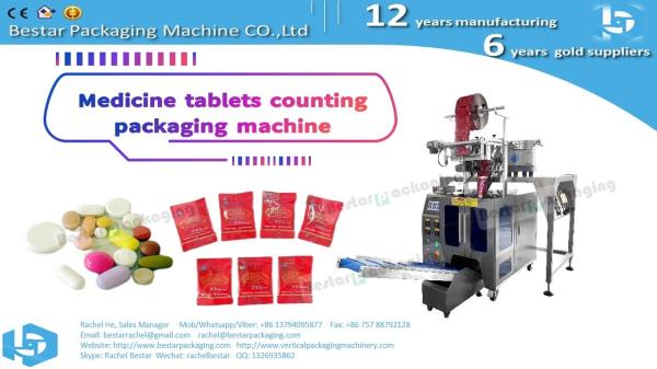 Pharma pills tablets counting packing sachet machine with checkweigher