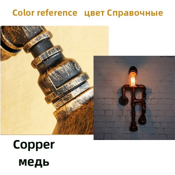 Creative personality robot wall lamp industry wind pipe loft wall light (WH-VR-30)