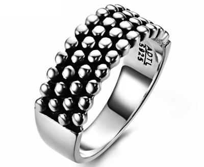 Indonesia's export trade exaggerated fashion jewelry retro rivet Thai Silver Ring