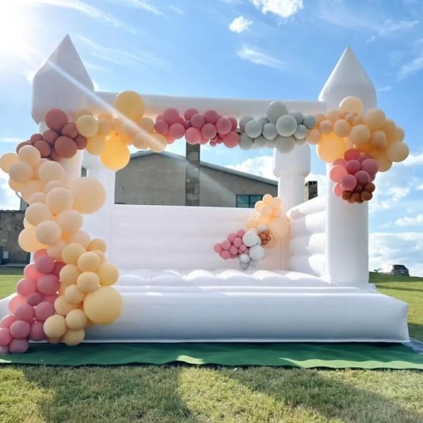 White Inflatable Bouncer Castle Indoor Inflatable Bounce House For Wedding