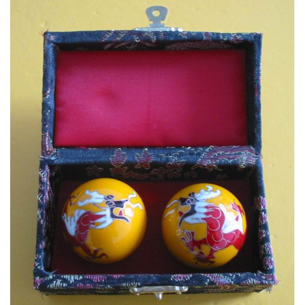 Chinese medicine balls, health ball, therapy ball with chrome/painted/cloisonné