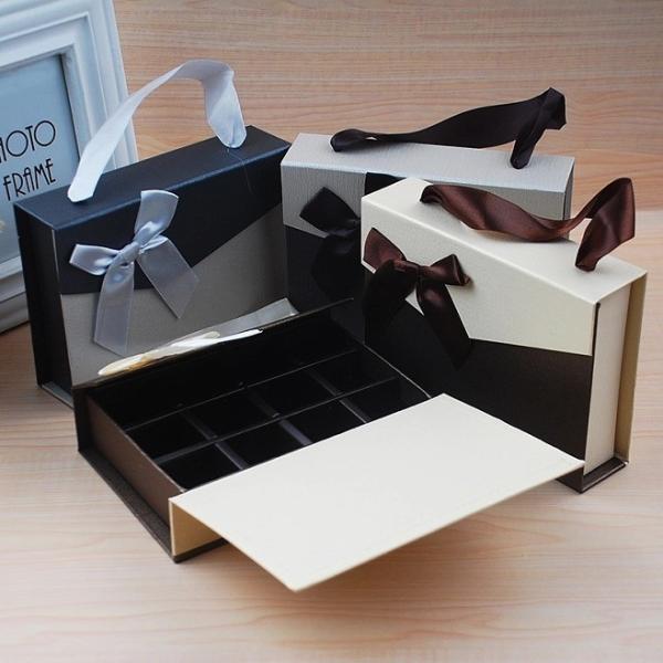 Gold Hot Stamping Logo Rectangle Candy Drawer Wedding Favor Box para Display de Chocolate