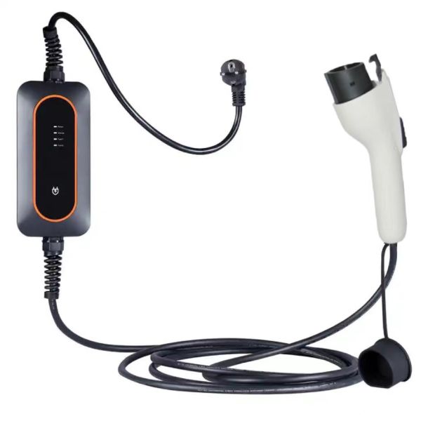 Cargador de vehículos eléctricos portátil 16A 32A Cargador de vehículos eléctricos móviles Tipo 1 Tipo 2 Cable de carga de vehículos eléctricos Nivel 2 Cargador de vehículos eléctricos