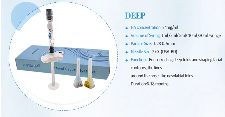 Hyaluronic кисловочный контур вводимой дермальной формы заполнителя 2ml лицевой