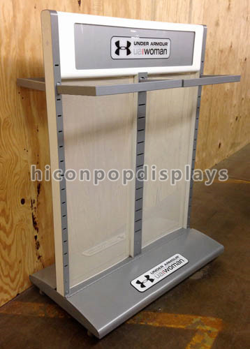 Women Clothing Store Fixtures Freestanding Retail Clothing Display Rack Customized