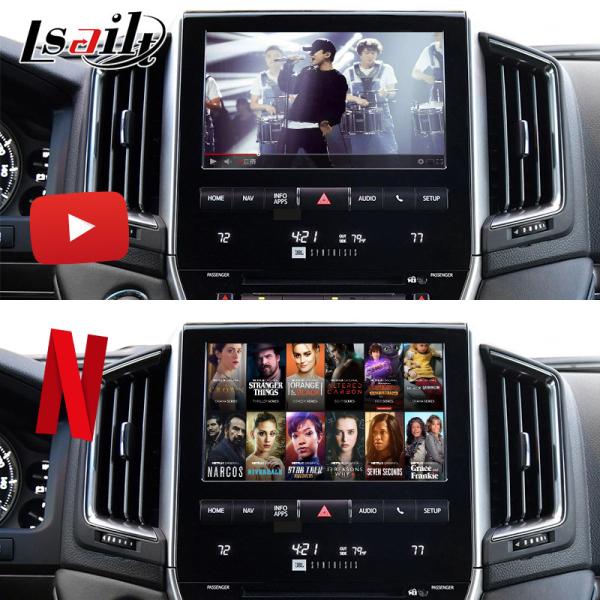 Interface visuelle des multimédia 4GB avec YouTube, NetFlix, YouTube, Google Map pour Land Cruiser LC200