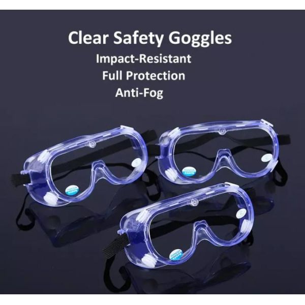 Anti Splash Medical Safety Goggles Pc Lens Safety Glasses 70 - 80mm Width