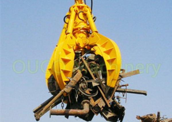 Shockless Grab Bucket Scrap 4.5 Ton Electric Hydraulic Easy Maintenance